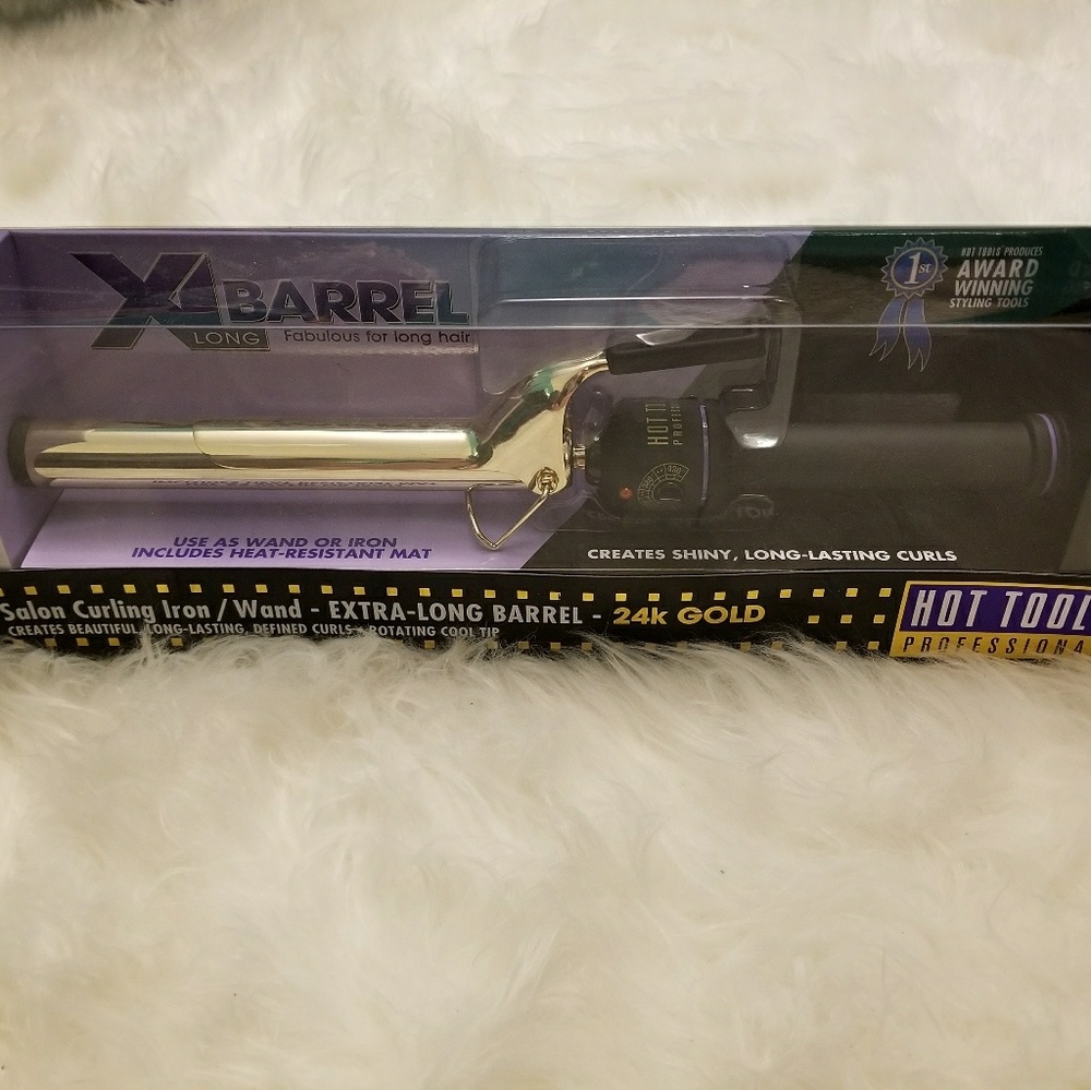 NWT! Hot Tools 24k Gold Salon Curling Iron/Wand